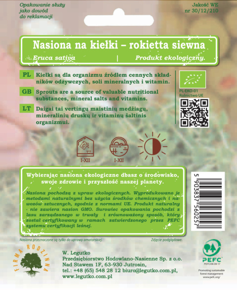 Nasiona na kiełki - rokietta siewna 5.00G