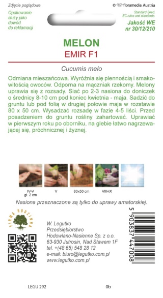 Melon Emir F1 - miąższ pomarańczowy 1.00g