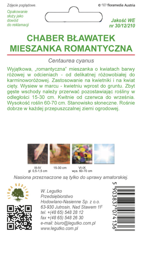 Chaber bławatek Classic Romantic 1.00G