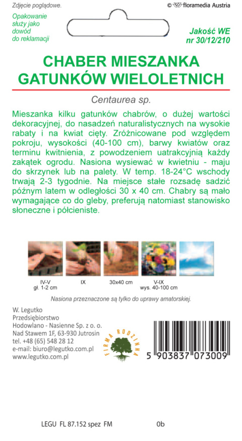 Chaber, mieszanka gatunków wieloletnich 0.50g