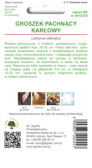 Groszek pachnący mieszanka karłowa 3.00G