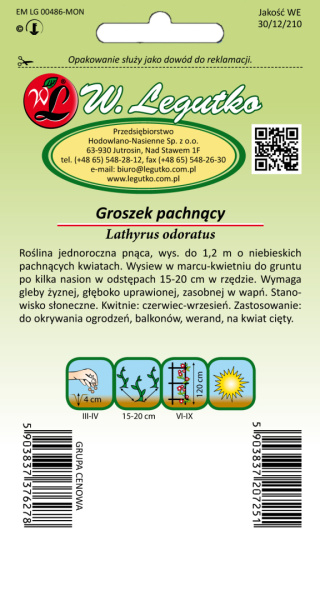 Groszek pachnący - niebieski 3.00g