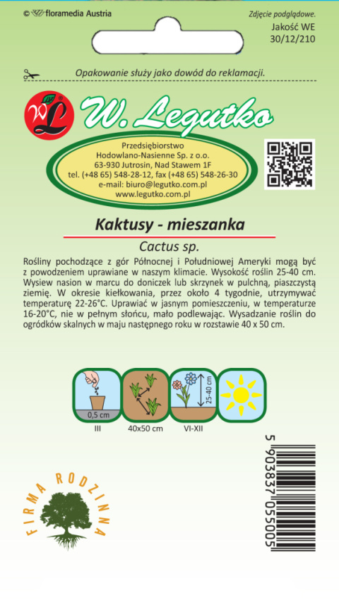 Kaktusy - mieszanka gatunków 0.20g