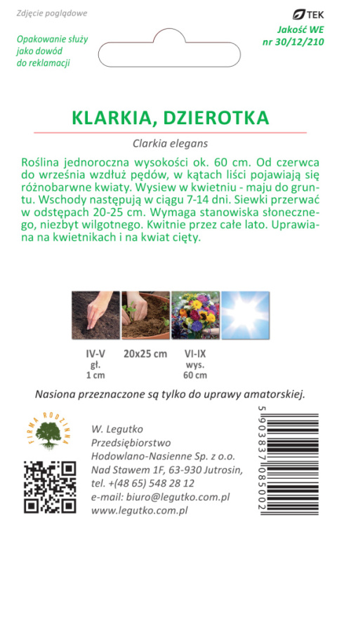 Klarkia, Dzierotka mieszanka 1.00g