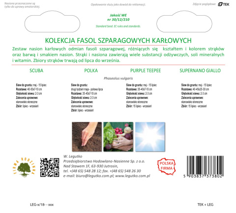 Kolekcja Fasol Szparagowych Karłowych