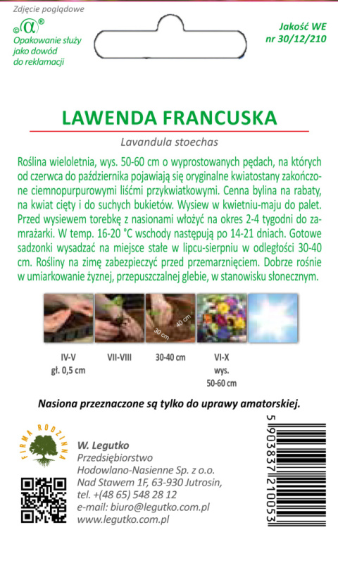 Lawenda francuska - ciemnopurpurowowa 0.03g