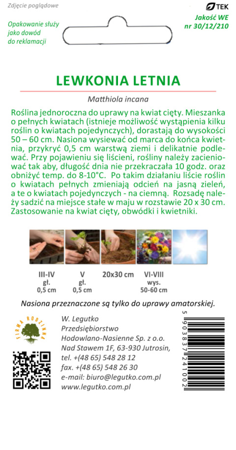 Lewkonia letnia Excelsior mieszanka 0.50g