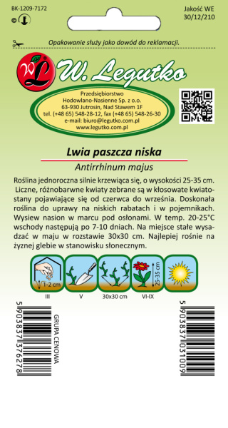 Lwia paszcza niska mieszanka 0.50G