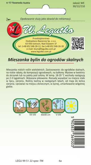 Mieszanka bylin do ogrodów skalnych 1.00g