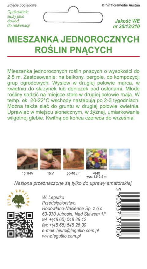 Mieszanka jednorocznych roślin pnących 2.00g