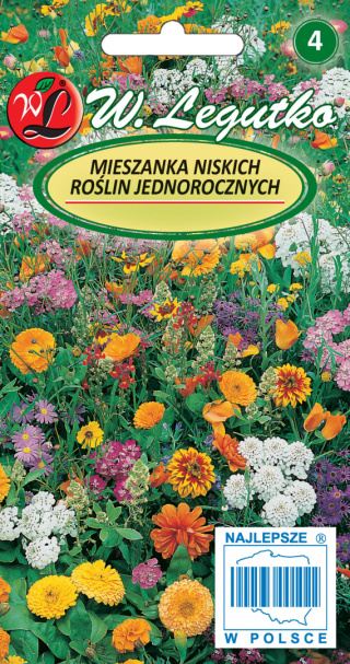 Mieszanka roślin jednorocznych na niskie kwietniki przyjazna pszczołom