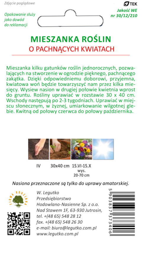 Mieszanka roślin o pachnących kwiatach 1.00g