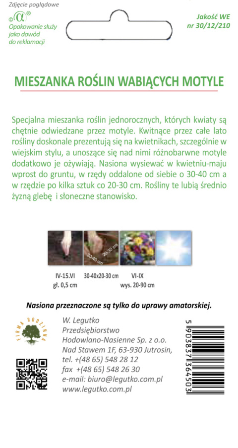 Mieszanka roślin wabiących motyle 1.00G