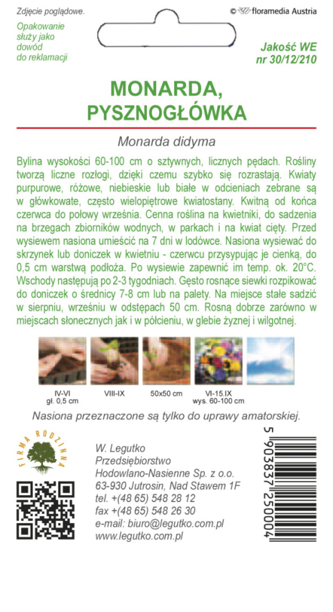 Monarda, Pysznogłówka mieszanka 0.10g