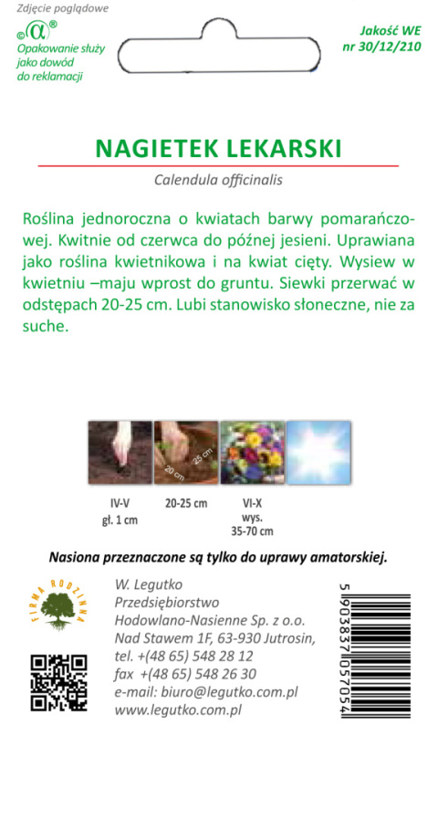 Nagietek lekarski - pomarańczowy 3.00g