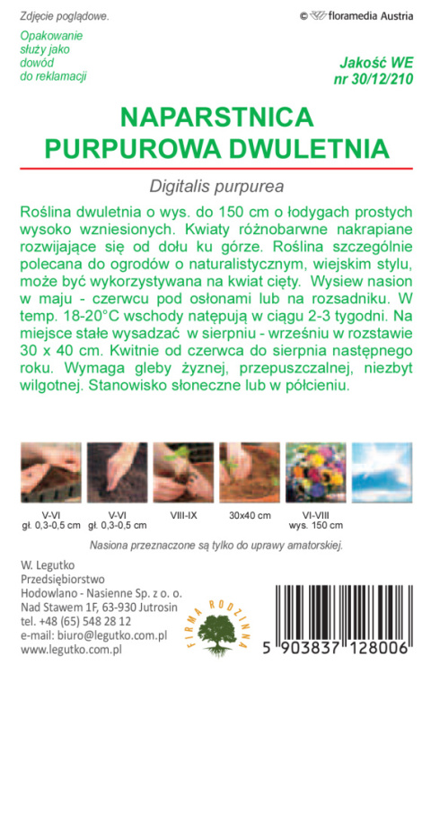 Naparstnica purpurowa Foxy mieszanka 0.50g