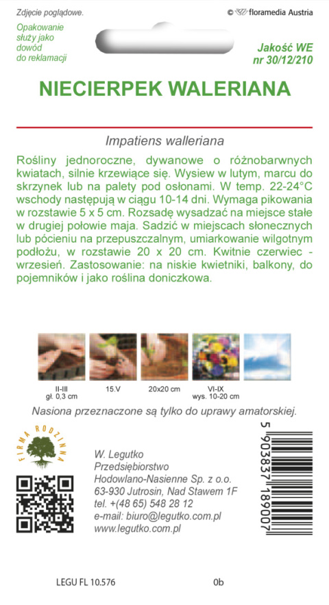 Niecierpek Waleriana mieszanka F2 0.10g