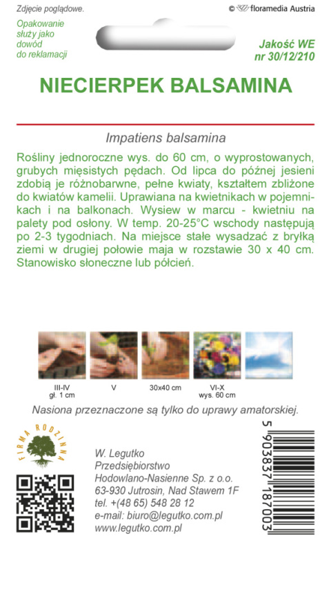 Niecierpek balsamina mieszanka 1.00g