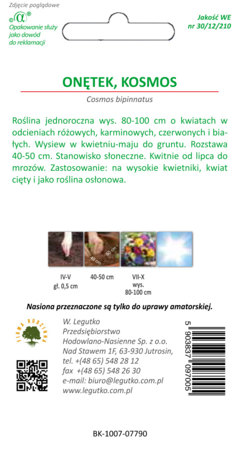 Onętek, Kosmos mieszanka 2.00g