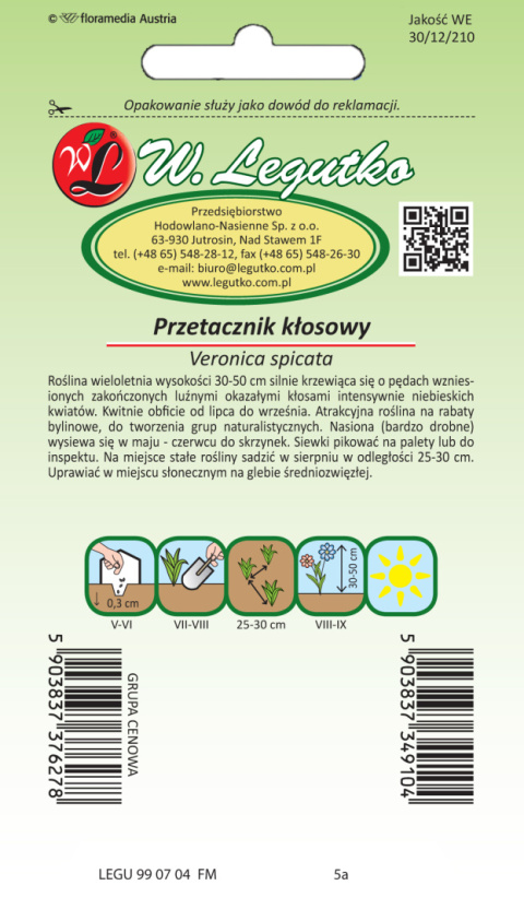 Przetacznik kłosowy - niebieski 0.10g