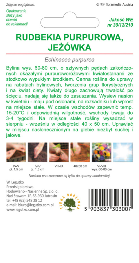 Rudbekia purpurowa, Jeżówka - różowa 1.00g