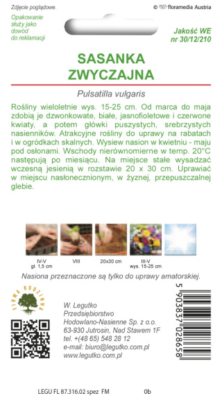 Sasanka zwyczajna mieszanka (nasiona otarte) 0.10g