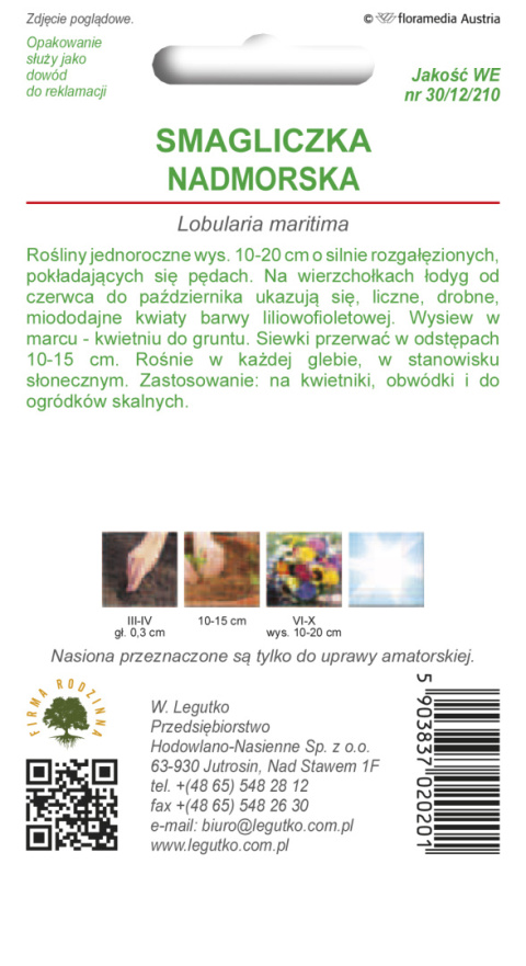 Smagliczka nadmorska - liliowofioletowa 0.50g