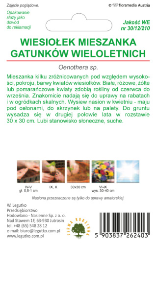 Wiesiołek - mieszanka gatunków wieloletnich 0.10g