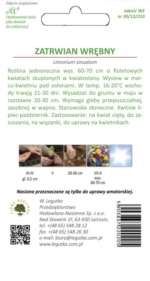 Zatrwian wrębny - fioletowy 0.30g