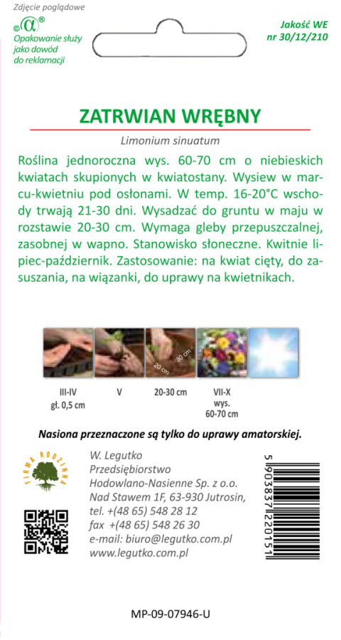 Zatrwian wrębny - niebieski 0.30g