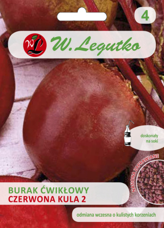 Burak ćwikłowy Czerwona Kula 2 - okrągły (nasiona zaprawiane) 10.00G