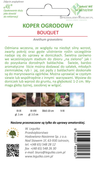 Koper ogrodowy Bouquet - także do uprawy doniczkowej 5.00G