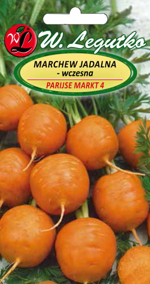 Marchew jadalna Parijser Markt 4 - zgrubienia okrągłe - wczesna 3.00g