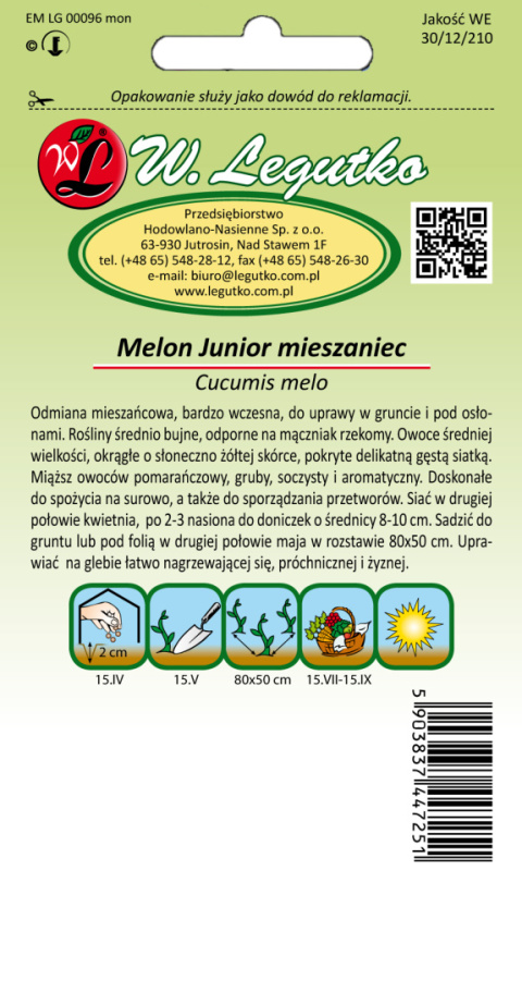 Melon Junior F1 - miąższ pomarańczowy 1.00g