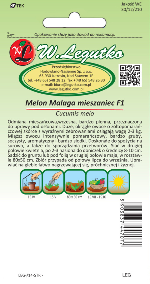 Melon Malaga F1 - miąższ ( c ) pomarańczowy 0.50G