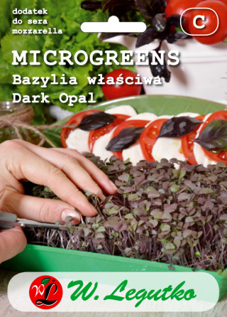 Microgreens - Bazylia właściwa Dark Opal - czerwona 3.00 g