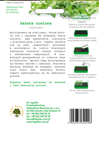 Microgreens - Sałata zielona 1.50 g