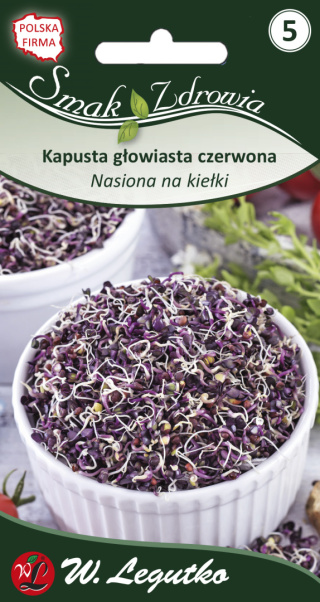 Nasiona na kiełki - kapusta głowiasta czerwona 10.00 g