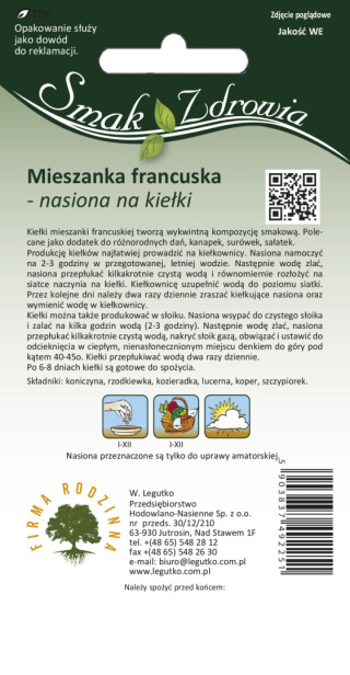 Nasiona na kiełki - mieszanka francuska 20.00 g