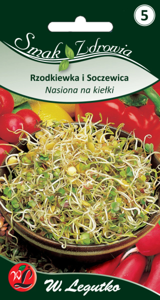 Nasiona na kiełki - rzodkiewka i soczewica 30.00 g