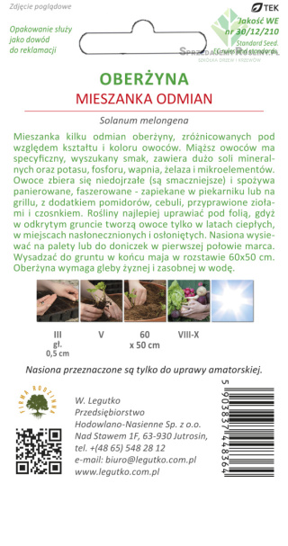 Oberżyna mieszanka odmian 0.10g