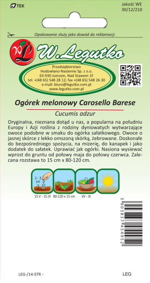 Ogórek melonowy Carosello Barese 2.00G