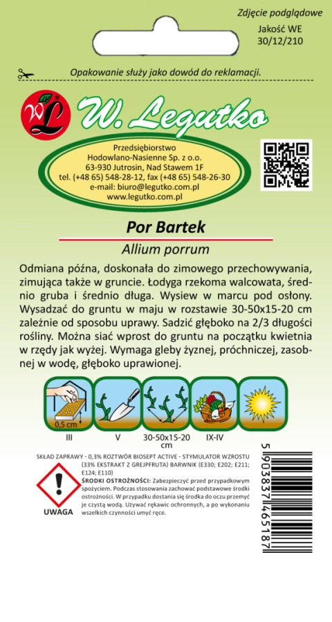 Por Bartek - późna (nasiona zaprawiane) 0.80G