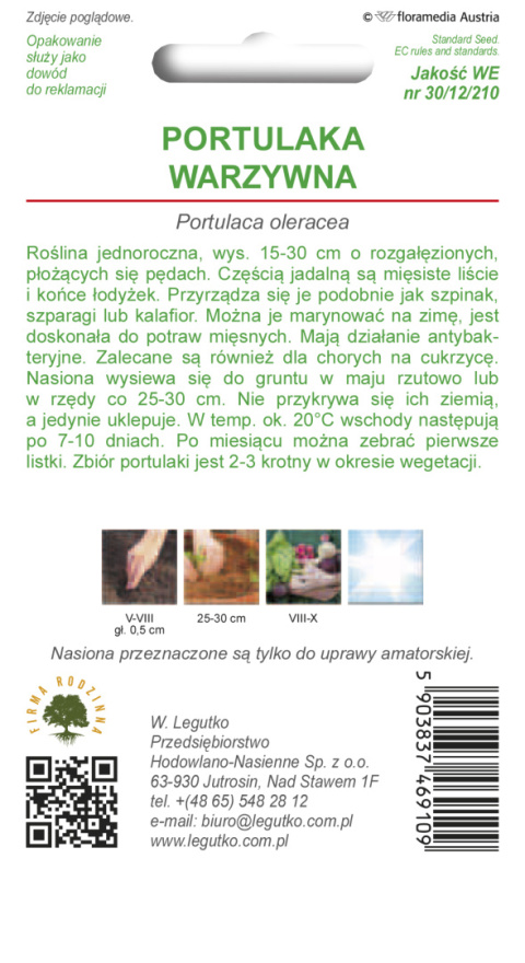 Portulaka warzywna zielona 0.50g