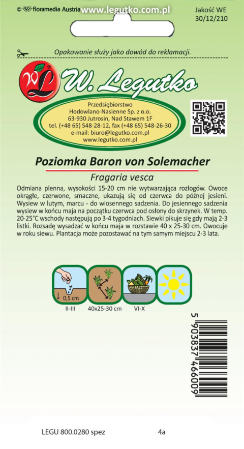 Poziomka Baron von Solemacher - owoce czerwone 0.20G