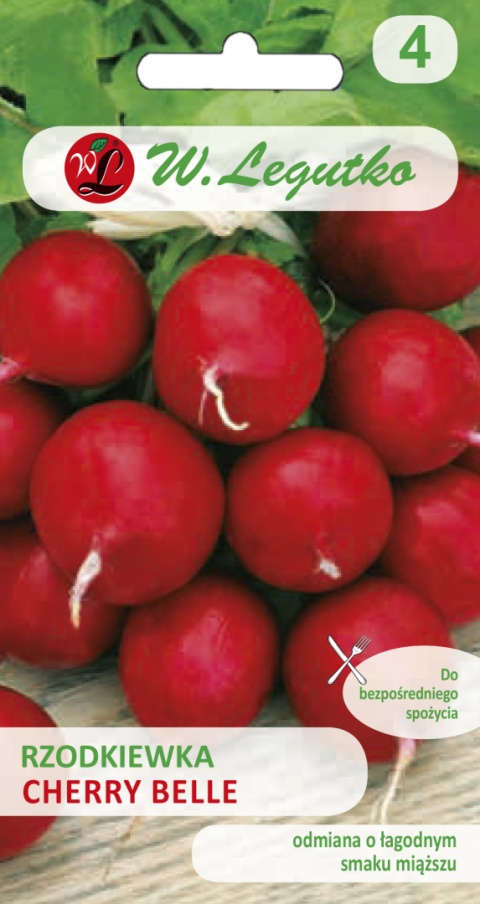 Rzodkiewka Cherry Belle - okrągła, czerwona 10.00g