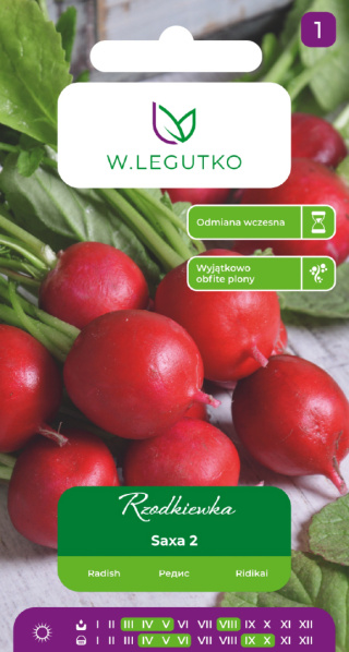 Rzodkiewka Saxa 2 - okrągła, czerwona 5.00+2.50G