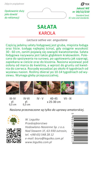 Sałata łodygowa Karola - czerwona 0.50G