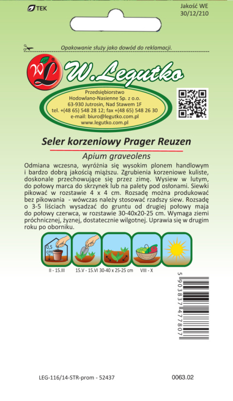 Seler korzeniowy Prager Riesen 1.00+2.00