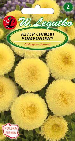 Aster chiński pomponowy żółty 1.00g